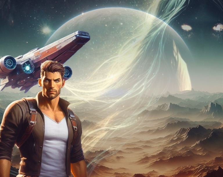 Illustration of Xarlos in space